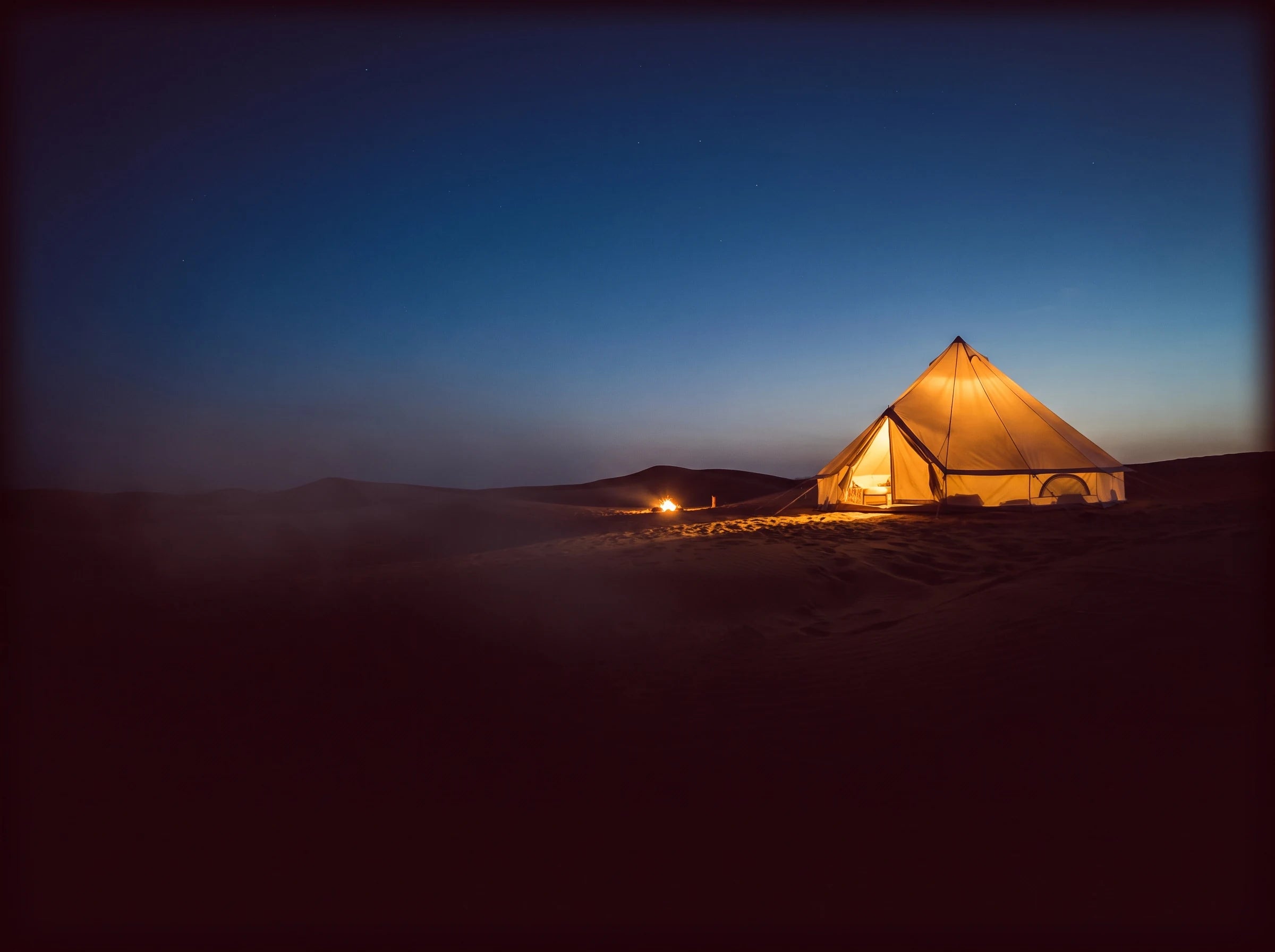 Camping in the desert